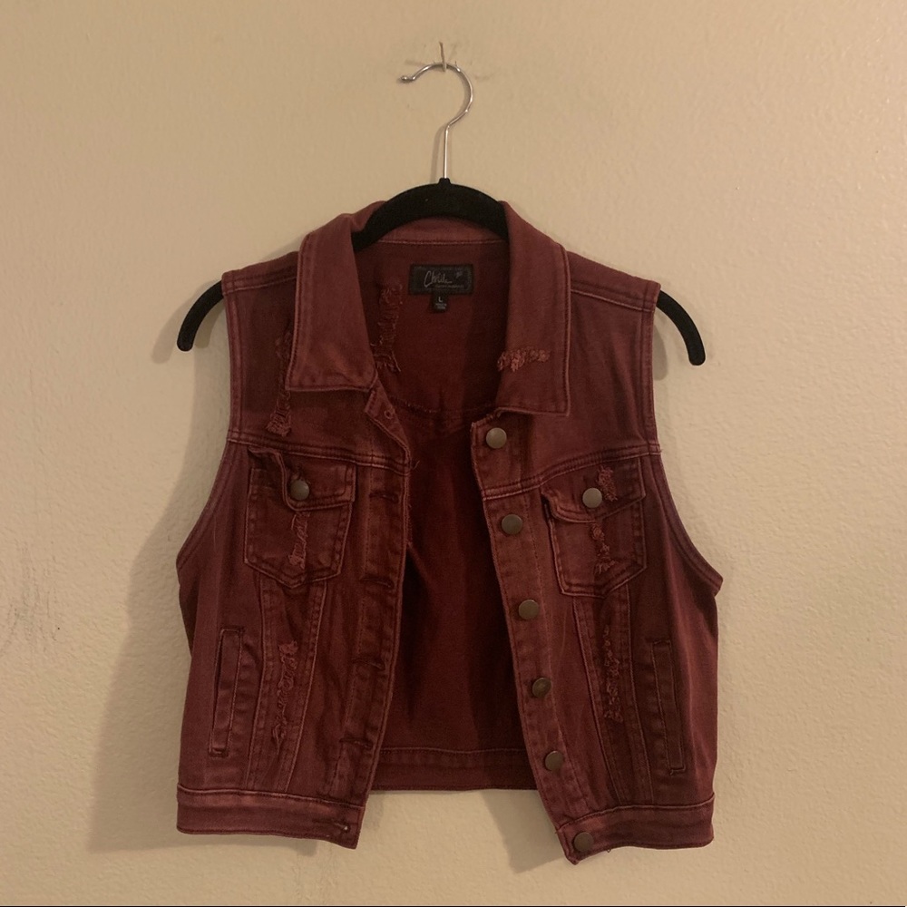 Red Crop Vest